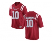 Men's Ole Miss Rebels Eli Manning 10 College Alumni Football Limited Jersey - Red