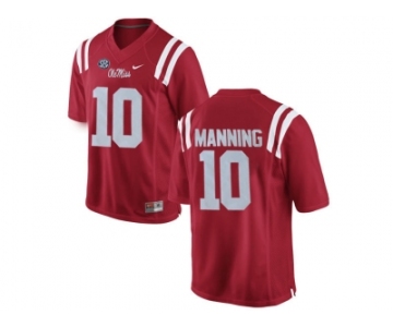 Men's Ole Miss Rebels Eli Manning 10 College Alumni Football Limited Jersey - Red