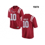 Youth Ole Miss Rebels Chad Kelly #10 College Football Limited Jersey - Red