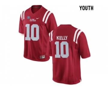 Youth Ole Miss Rebels Chad Kelly #10 College Football Limited Jersey - Red