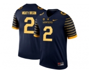 2016 Men's Oregon Ducks Spring Game Mighty Oregon #2 Webfoot 100th Rose Bowl Game Elite Jersey - Navy