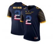 2016 US Flag Fashion 2016 Men's Oregon Ducks Spring Game Mighty Oregon #2 Webfoot 100th Rose Bowl Game Elite Jersey - Navy