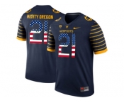 2016 US Flag Fashion 2016 Men's Oregon Ducks Spring Game Mighty Oregon #21 Webfoot 100th Rose Bowl Game Elite Jersey - Navy