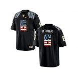 2016 US Flag Fashion Men's Oregon Duck De'Anthony Thomas #6 College Football Limited Jersey - Black