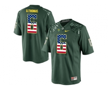 2016 US Flag Fashion Men's Oregon Duck De'Anthony Thomas #6 College Football Limited Jersey - Green