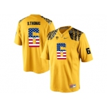 2016 US Flag Fashion Men's Oregon Duck De'Anthony Thomas #6 College Football Limited Jersey - Yellow