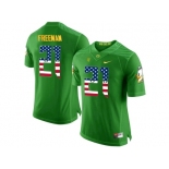 2016 US Flag Fashion Men's Oregon Ducks Royce Freeman #21 College Football Limited Jersey - Apple Green