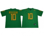 Ducks #10 Justin Herbert Green Limited Stitched NCAA Jersey