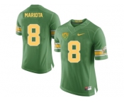 Men's Oregon Duck Marcus Mariota #8 College Football 20th Anniversary Throwback Jerseys - Apple Green