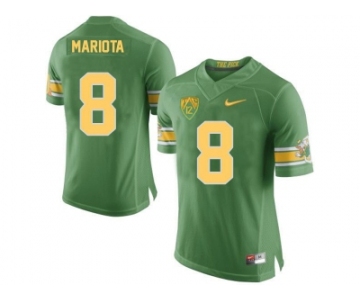 Men's Oregon Duck Marcus Mariota #8 College Football 20th Anniversary Throwback Jerseys - Apple Green