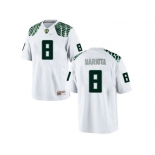 Men's Oregon Duck Marcus Mariota #8 College Football Limited Jerseys - White