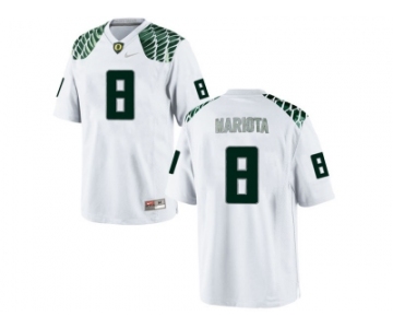 Men's Oregon Duck Marcus Mariota #8 College Football Limited Jerseys - White