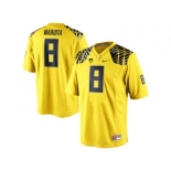 Men's Oregon Duck Marcus Mariota #8 College Football Limited Jerseys - Yellow