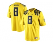 Men's Oregon Duck Marcus Mariota #8 College Football Limited Jerseys - Yellow