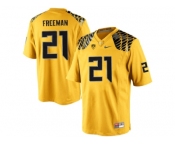 Men's Oregon Ducks Royce Freeman #21 College Football Limited Jersey - Yellow