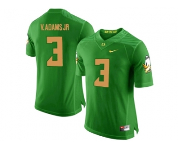 Men's Oregon Ducks Vernon Adams Jr.#3 College Football Limited Jersey - Apple Green