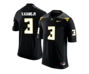 Men's Oregon Ducks Vernon Adams Jr.#3 College Football Limited Jersey - Black