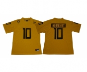 Oregon Ducks #10 Justin Herbert Yellow Nike College Football Jersey