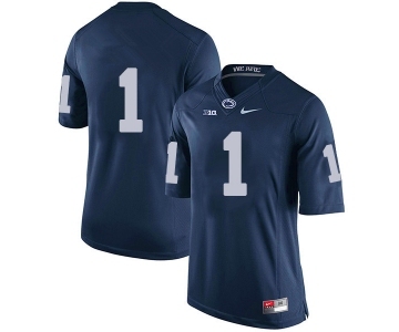 Men's Penn State Nittany Lions #1 KJ Hamler NCAA Navy Blue Stitched Jersey Without Name