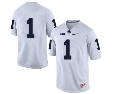 Men's Penn State Nittany Lions #1 KJ Hamler NCAA White Stitched Jersey Without name