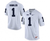 Men's Penn State Nittany Lions #1 KJ Hamler NCAA White Stitched Jersey