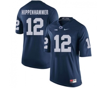 Men's Penn State Nittany Lions #12 Mac Hippenhammer NCAA Navy Blue Stitched Jersey