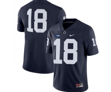 Men's Penn State Nittany Lions #18 NCAA Navy Blue Stitched Jersey Without Name