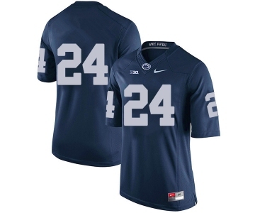 Men's Penn State Nittany Lions #24 Miles Sanders NCAA Navy Blue Stitched Jersey Without Name