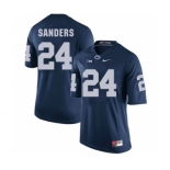 Men's Penn State Nittany Lions #24 Miles Sanders NCAA Navy Blue Stitched Jersey