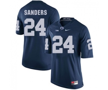 Men's Penn State Nittany Lions #24 Miles Sanders NCAA Navy Blue Stitched Jersey