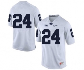 Men's Penn State Nittany Lions #24 Miles Sanders NCAA White Stitched Jersey Without Name