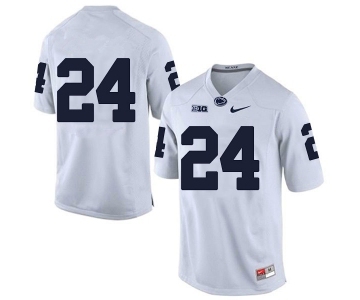 Men's Penn State Nittany Lions #24 Miles Sanders NCAA White Stitched Jersey Without Name