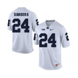 Men's Penn State Nittany Lions #24 Miles Sanders NCAA White Stitched Jersey