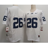 Men's Penn State Nittany Lions #26 Saquon Barkley Without Name White FUSE College Football Jersey