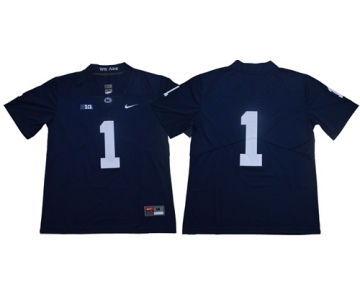 Nittany Lions #1 Navy Blue Limited Stitched NCAA Jersey