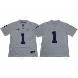 Nittany Lions #1 White Limited Stitched NCAA Jersey