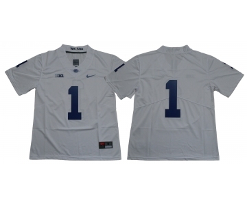 Penn State Nittany Lions #1 White Nike College Football Jersey