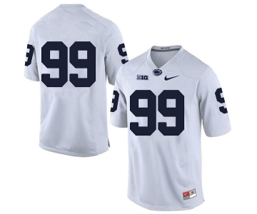 Penn State Nittany Lions #99 Yetur Gross-Matos Nike White Mens College Football Jersey - No Name