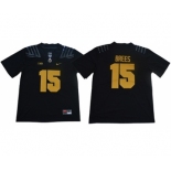 Boilermakers #15 Drew Brees Black Limited Stitched College Jersey