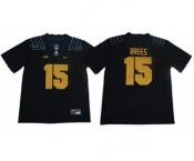 Boilermakers #15 Drew Brees Black Limited Stitched College Jersey