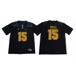 Purdue Boilermakers #15 Drew Brees Black Nike College Football Jersey