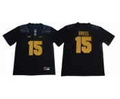 Purdue Boilermakers #15 Drew Brees Black Nike College Football Jersey