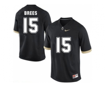 Purdue Boilermakers Drew Brees #15 College Football Jersey - Black