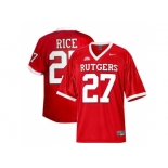 Rutgers Scarlet Knights Ray Rice #27 Big East Patch College Football Jersey - Red