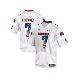 2016 US Flag Fashion-Men's South Carolina Gamecocks Jadeveon Clowney #7 College Football Jersey - White