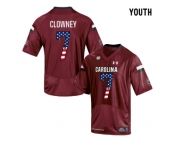 2016 US Flag Fashion-Youth South Carolina Gamecocks Jadeveon Clowney #7 College Football Jersey - Red