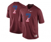 2016 US Flag Fashion-2016 Men's Stanford Cardinal #7 College Football Jersey - Cardinal