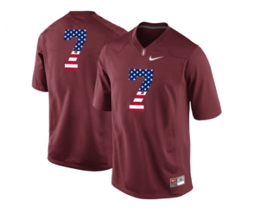 2016 US Flag Fashion-2016 Men's Stanford Cardinal #7 College Football Jersey - Cardinal