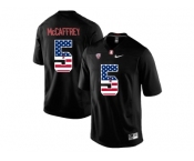 2016 US Flag Fashion-2016 Men's Stanford Cardinal Christian McCaffrey #5 College Football Jersey - Blackout