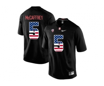 2016 US Flag Fashion-2016 Men's Stanford Cardinal Christian McCaffrey #5 College Football Jersey - Blackout